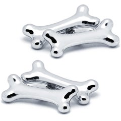 Alex Jona Sterling Silver Double Dog Bone Cufflinks
