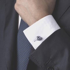 Alex Jona Boutons de manchette à double bouton en argent sterling