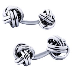 Alex Jona Sterling Silver Double Knot Cufflinks