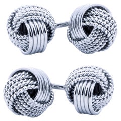 Alex Jona Boutons de manchette à double bouton en argent sterling