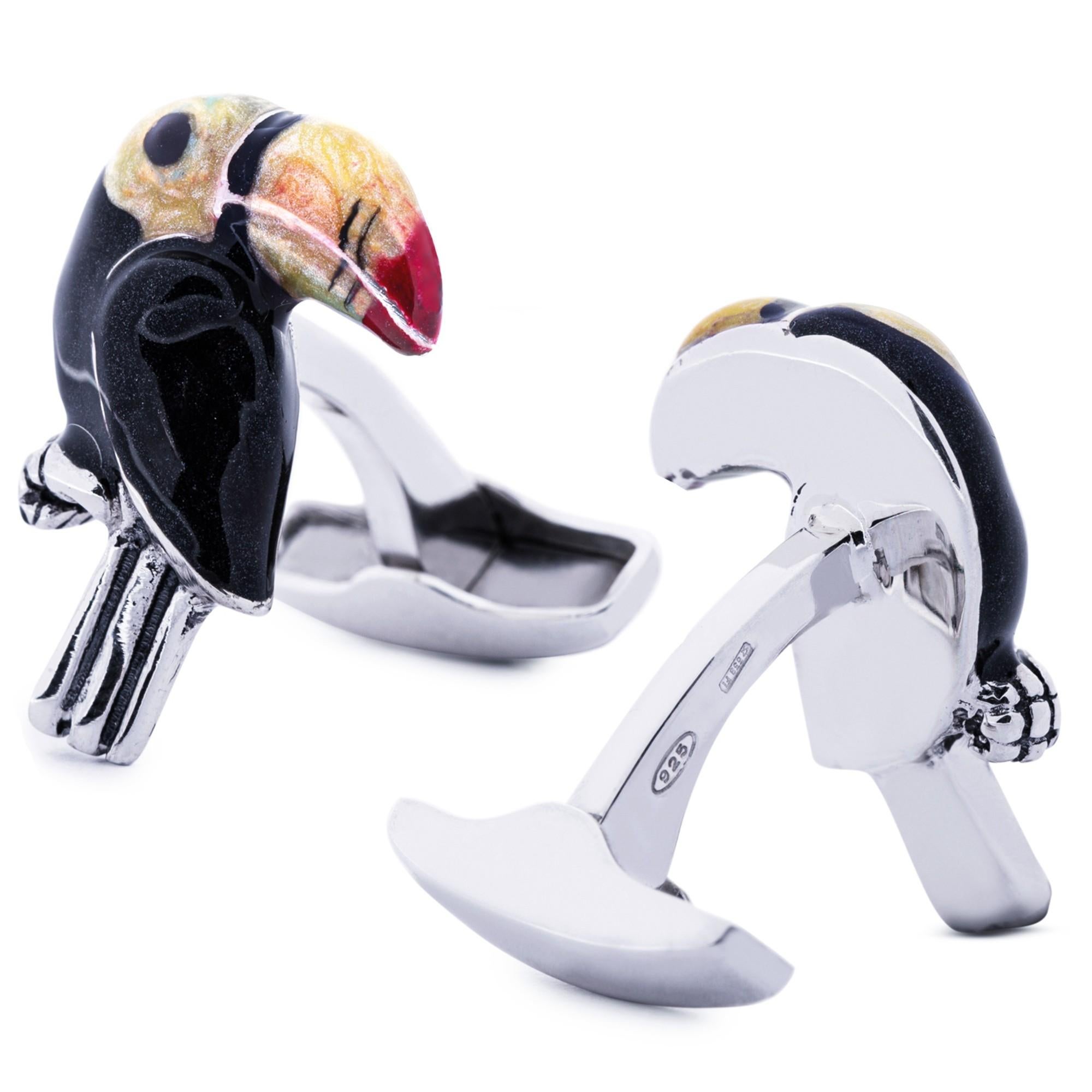 Gemelli Alex Jona in argento smaltato Toucan In condizioni Nuovo in vendita a Torino, Piedmont