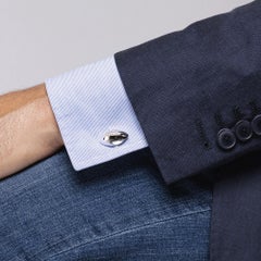 Alex Jona Sterling Silver Football Ball Cufflinks