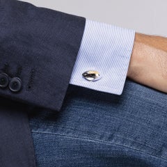 Alex Jona Sterling Silver Football Ball Cufflinks