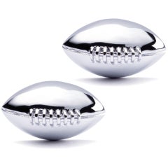 Alex Jona Sterling Silver Football Ball Cufflinks
