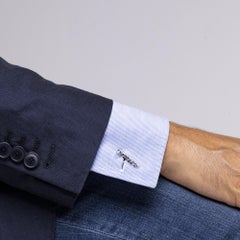 Alex Jona Sterling Silver Fusilli Pasta Cufflinks