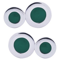 Gemelli da polso in argento sterling Greene & Greene smaltati Alex Jona