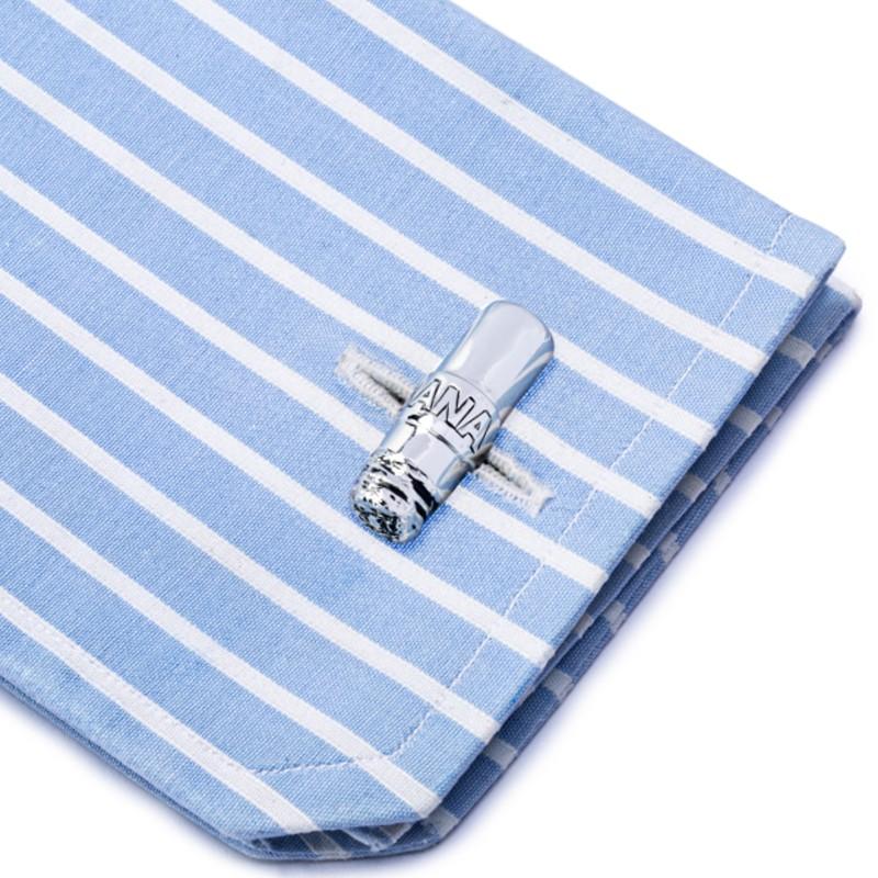 Alex Jona Sterling Silver Habana Cigar Cufflinks  In New Condition For Sale In Torino, IT