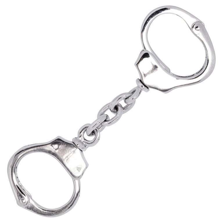 Sterling Silver Handcuffs Key Holder For Sale at 1stDibs
