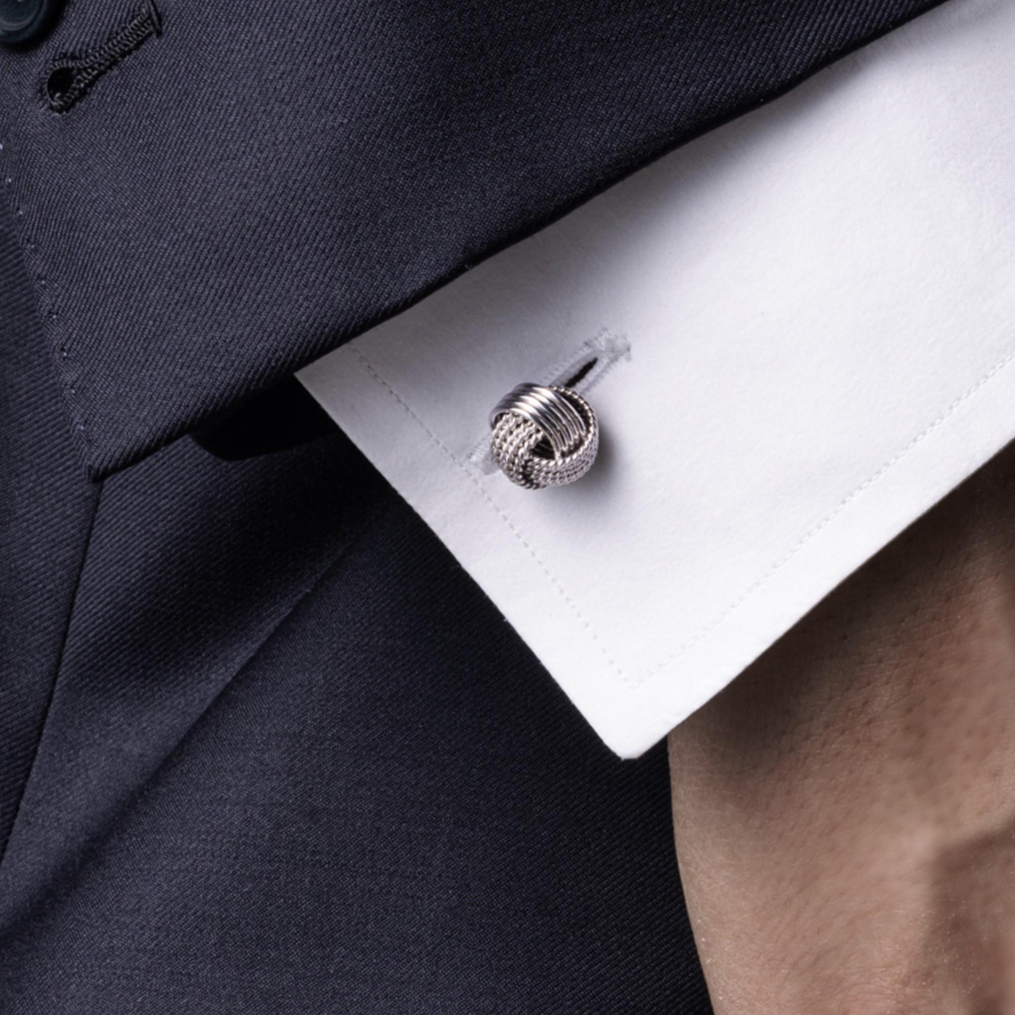 Alex Jona Sterling Silber Knoten Manschettenknöpfe Herren im Angebot