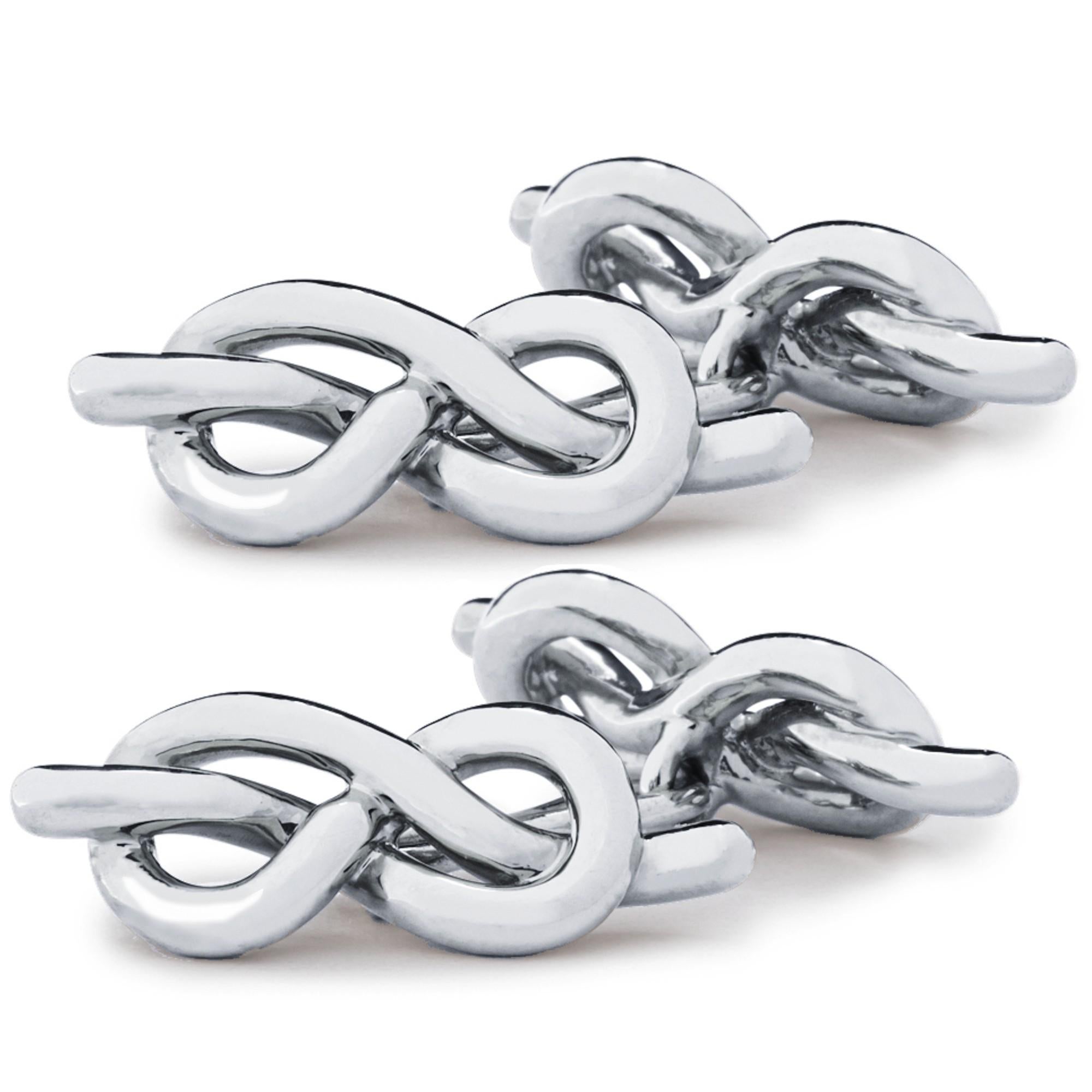 Alex Jona Boutons de manchette à nœuds en argent sterling Neuf - En vente à Torino, Piedmont