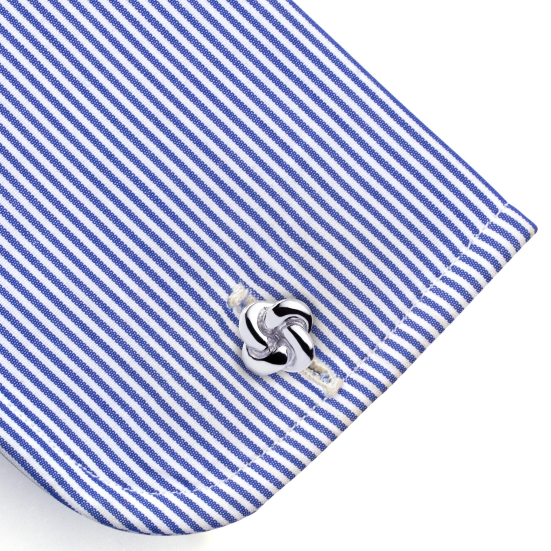 Alex Jona Sterling Silver Knot Cufflinks In New Condition For Sale In Torino, IT