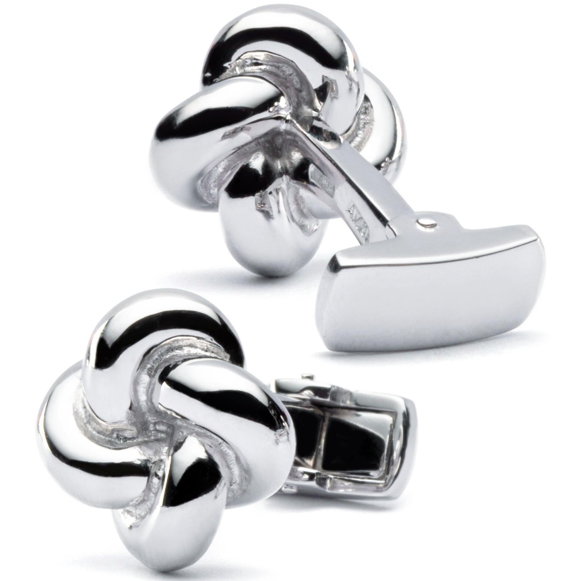 Gemelos nudo Alex Jona de plata de ley en Nuevo estado para la venta en Torino, Piedmont