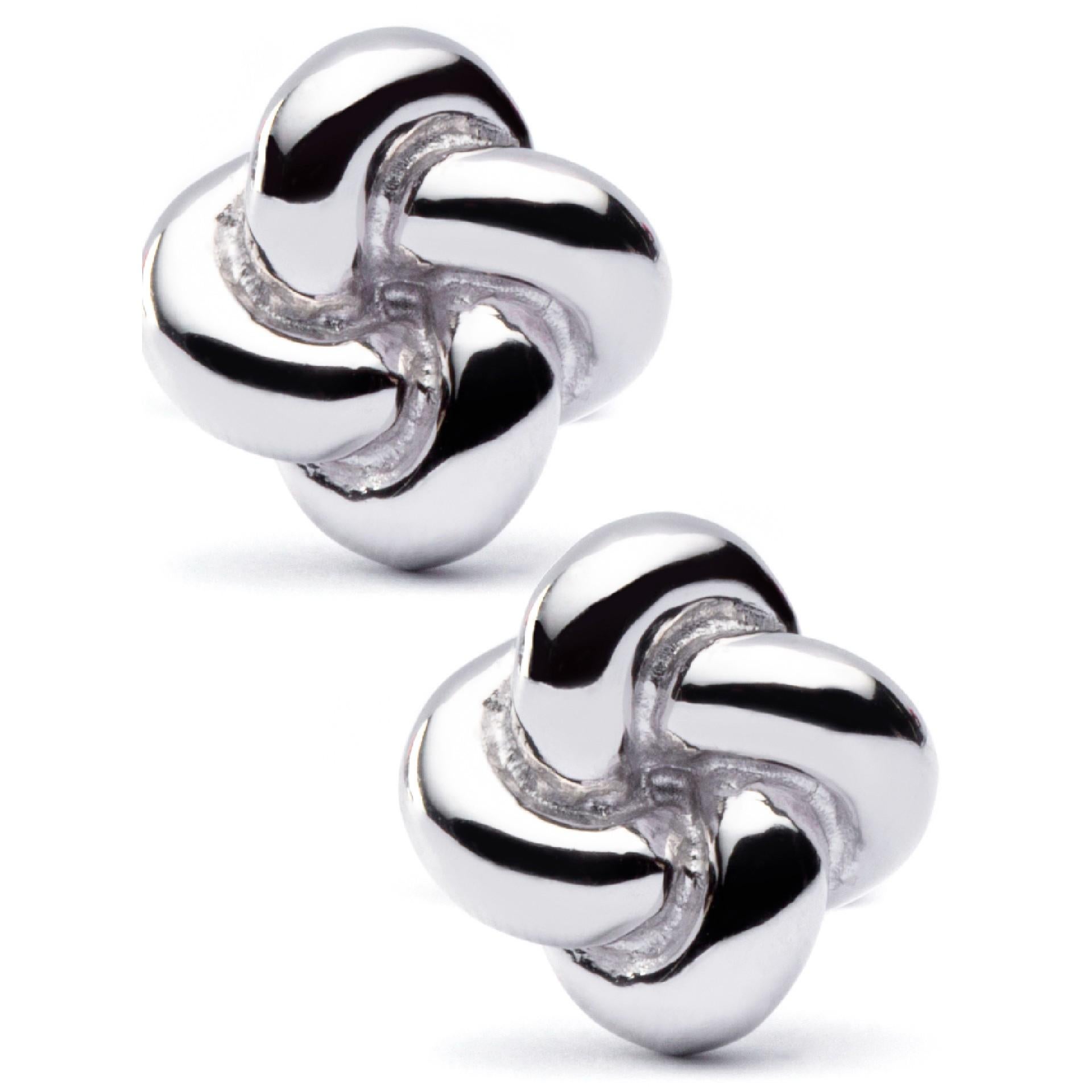 Alex Jona Sterling Silver Knot Cufflinks For Sale