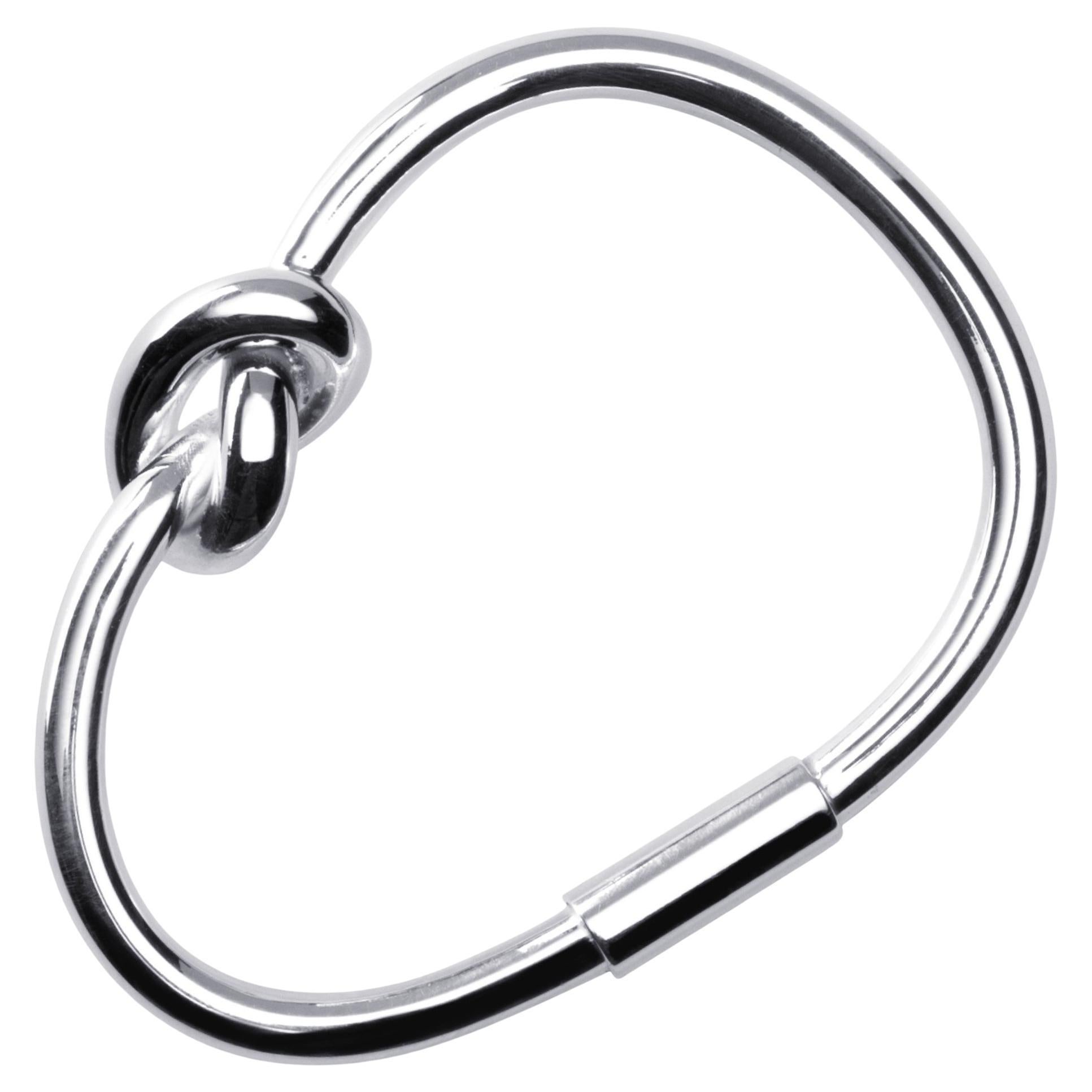 Alex Jona Sterling Silver Knot Key Holder For Sale
