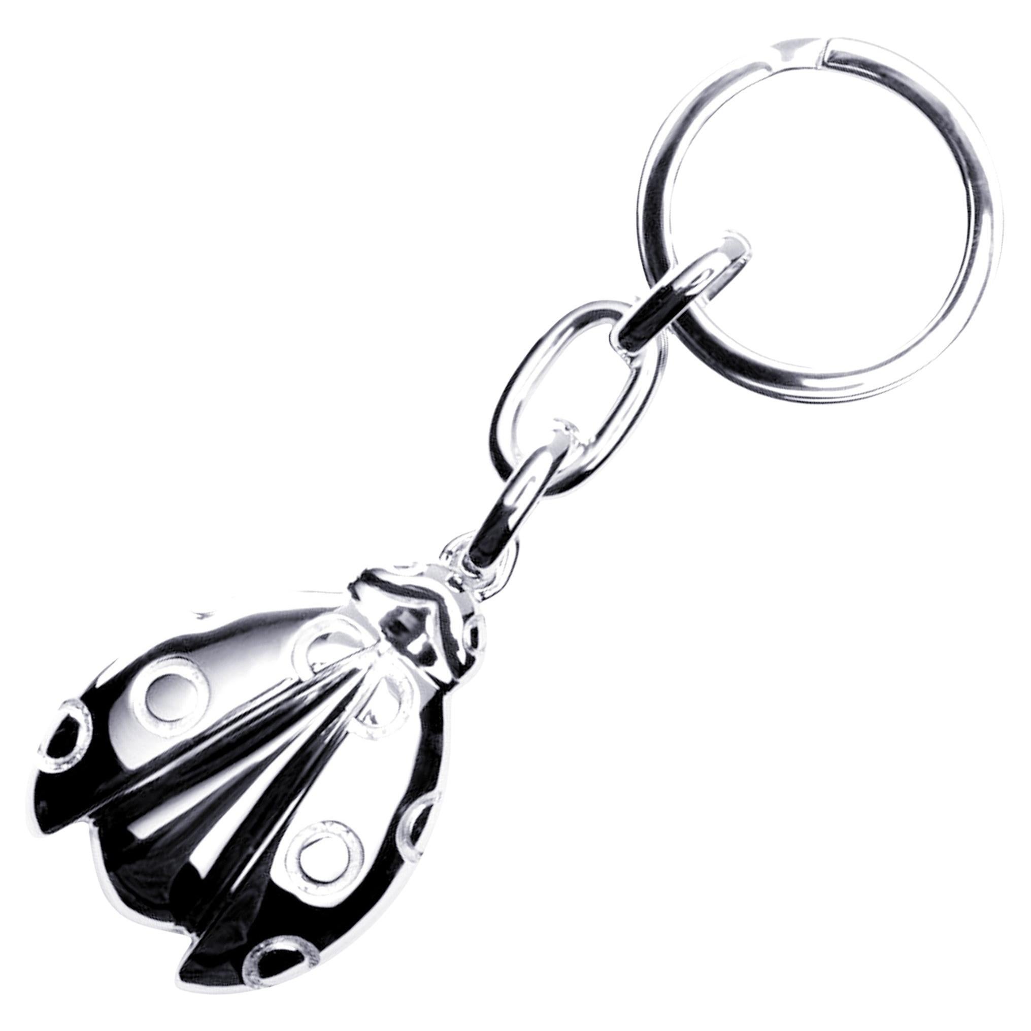 Alex Jona Sterling Silver Ladybug Key Holder For Sale