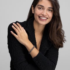 Alex Jona Bracelet à maillons en argent sterling bruni