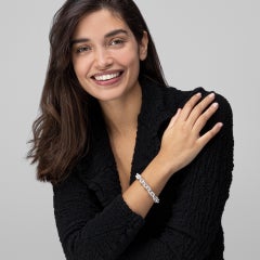 Alex Jona Pulsera de cadena de eslabones de plata de ley