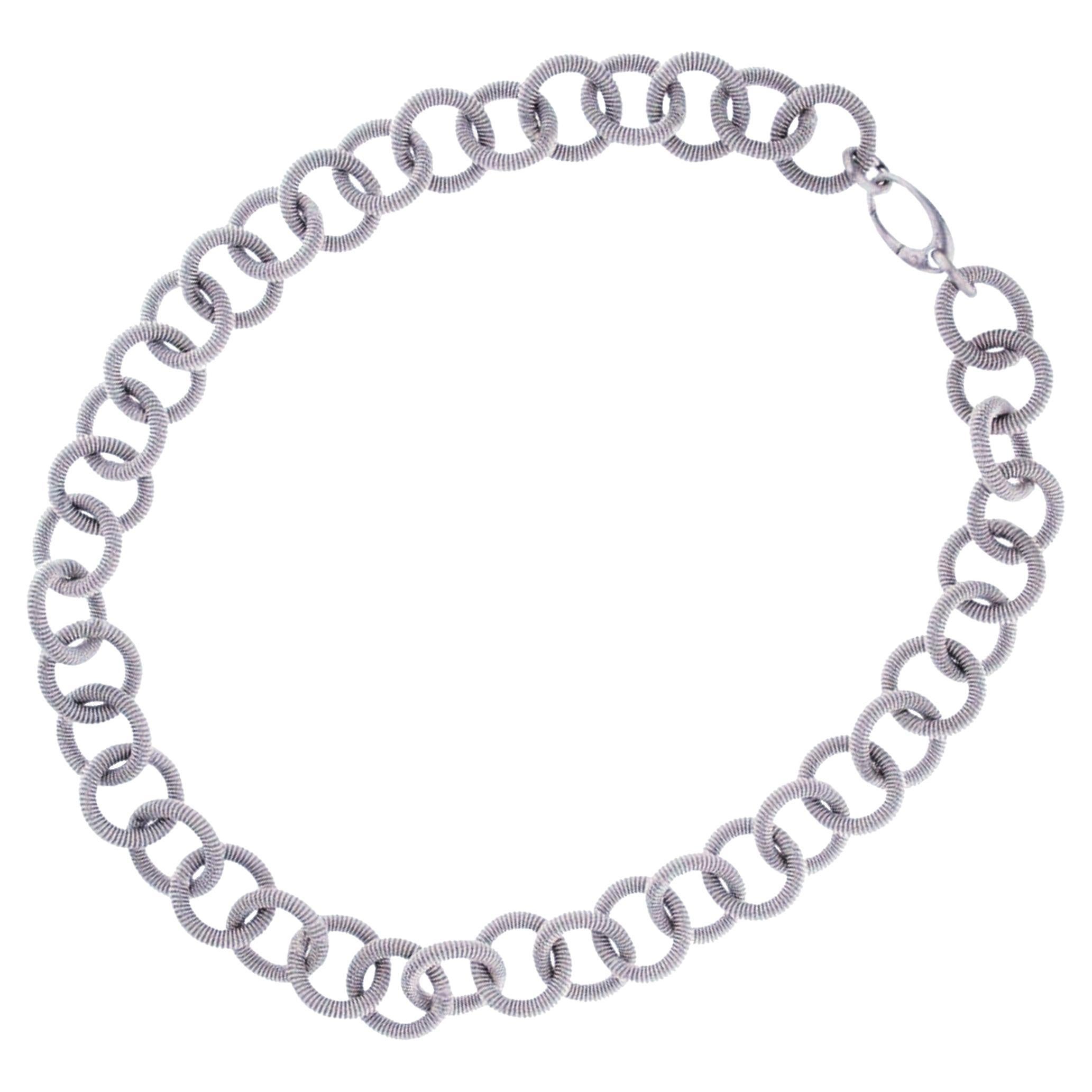 Alex Jona Collar de cadena de eslabones de plata de ley