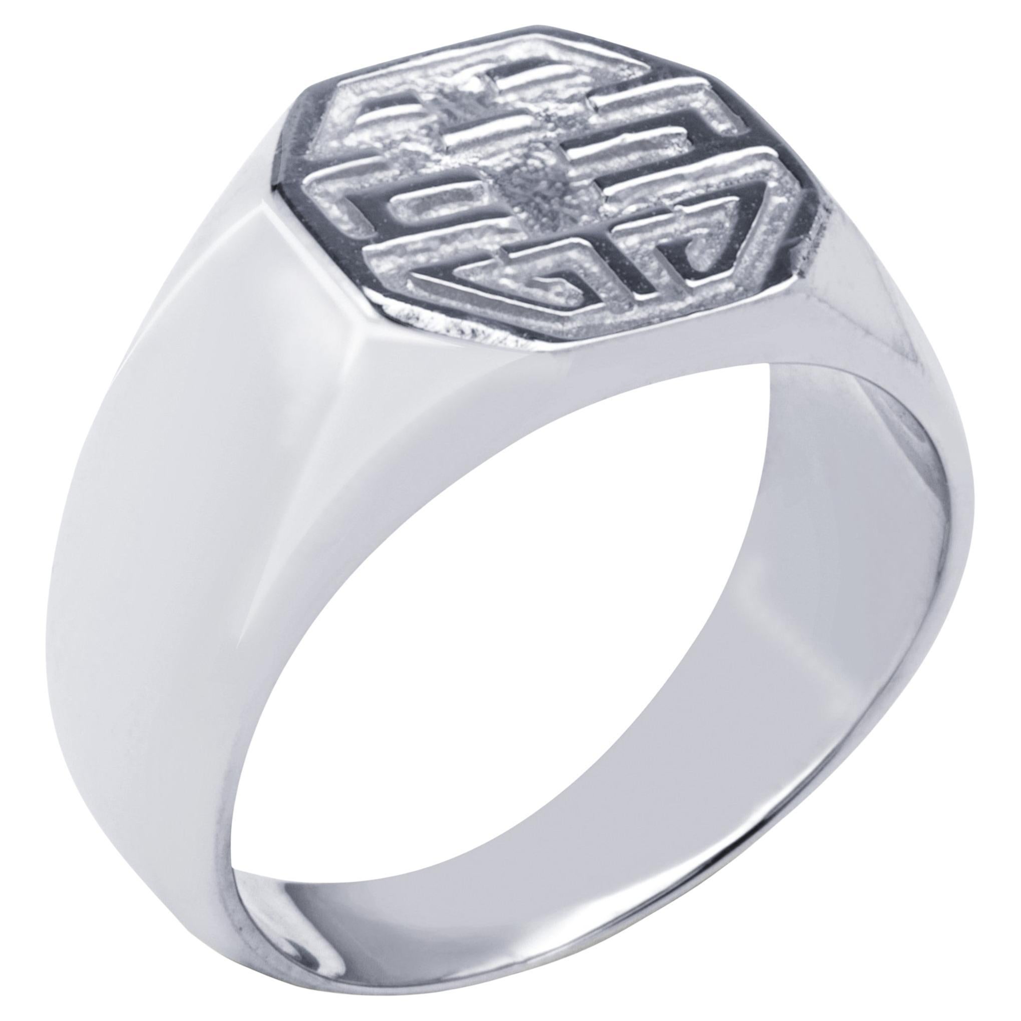 Anello a fascia Long and Happy Life di Alex Jona in argento sterling In condizioni Nuovo in vendita a Torino, Piedmont