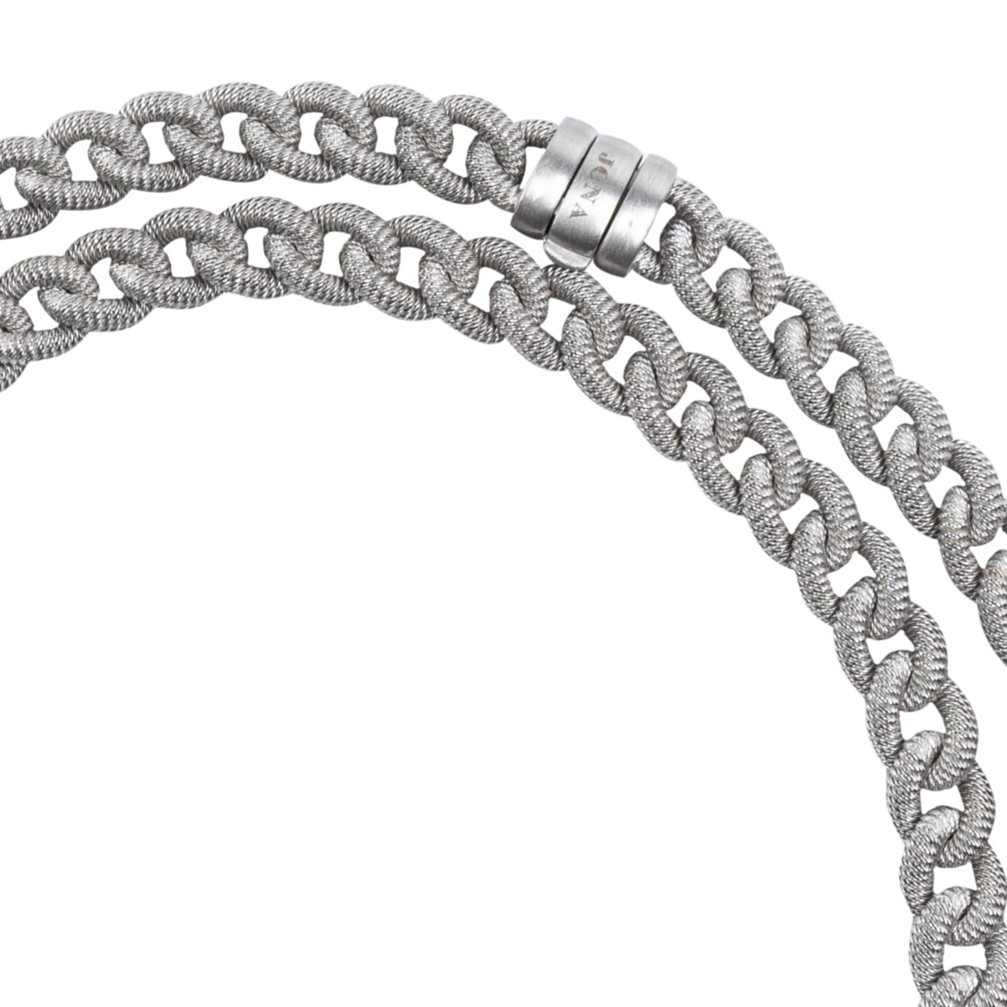 Alex Jona Sterling Silver Long Curb Link Chain Necklace For Sale 1