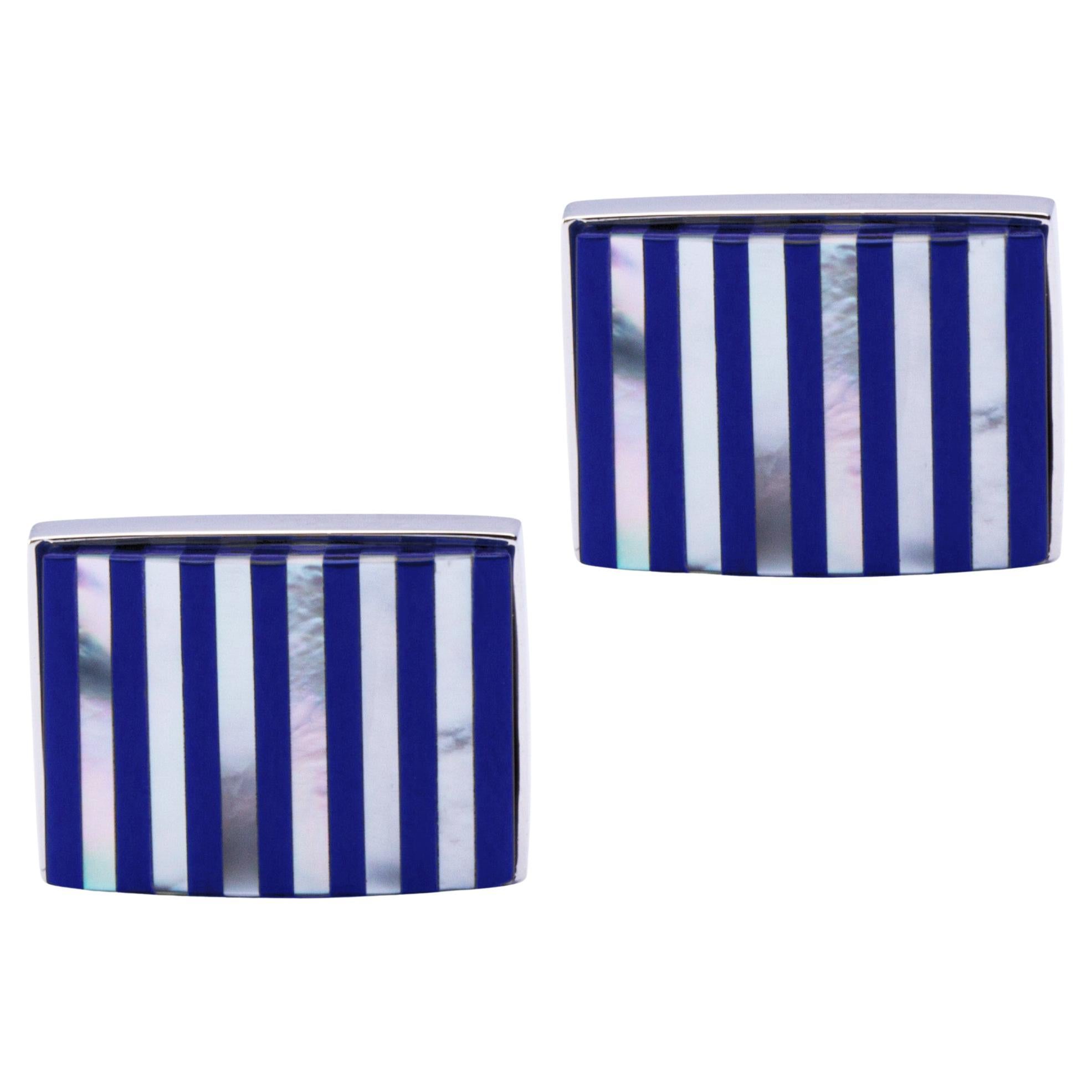 Gemelli Alex Jona in argento Sterling Madreperla Lapis Lazuli