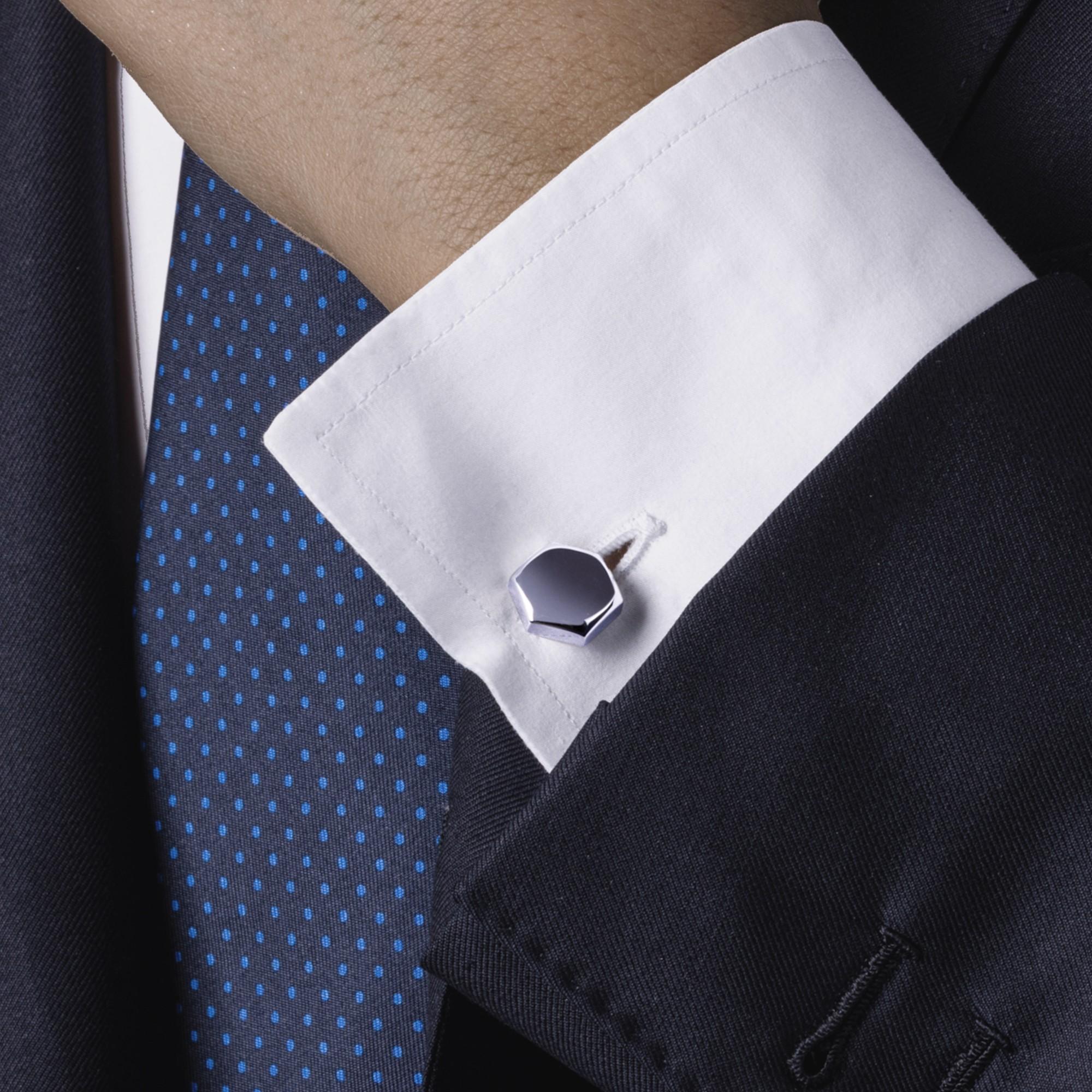 Alex Jona Boutons de manchette en argent sterling couleur chair et bolt Neuf - En vente à Lugano, CH