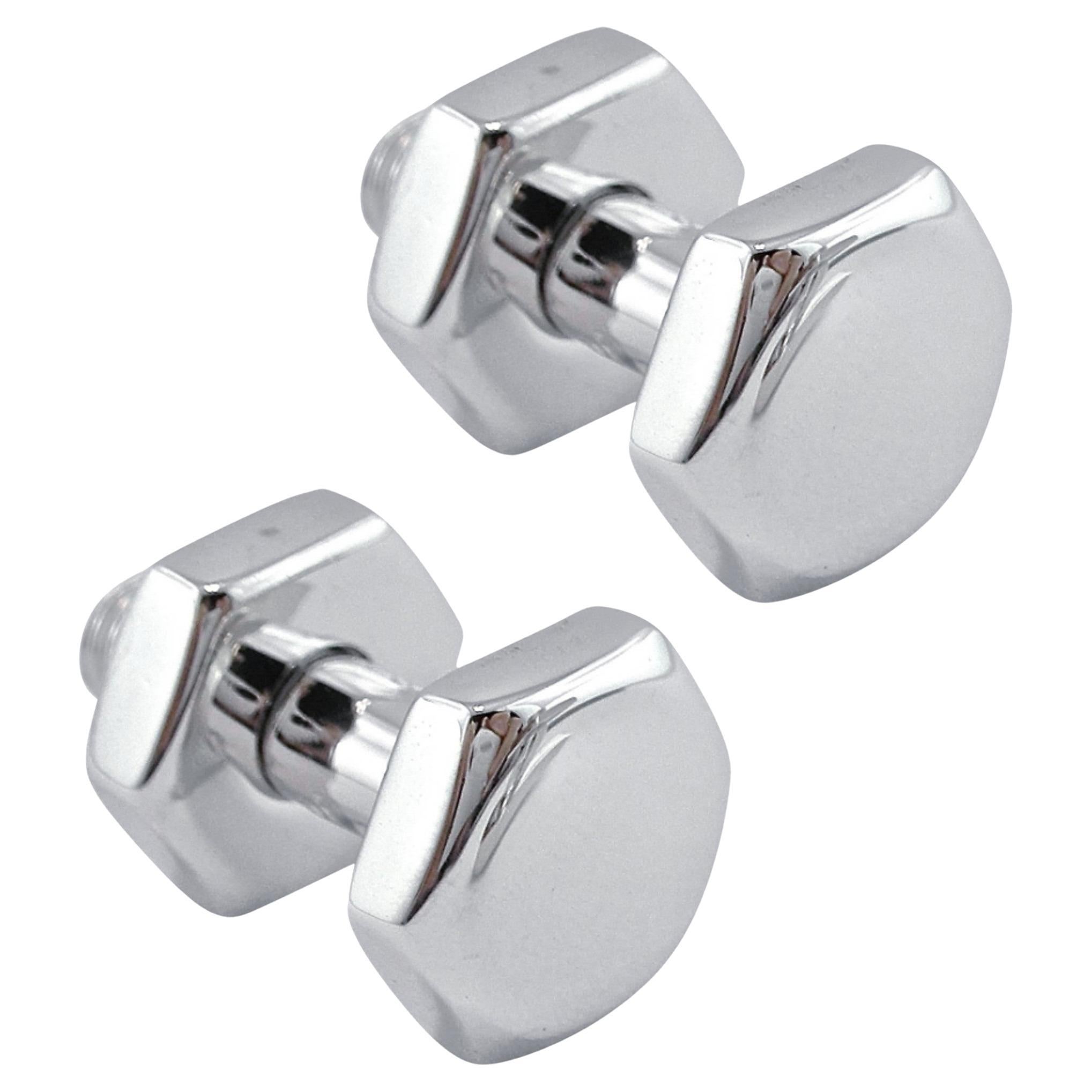 Alex Jona Sterling Silver Nut and Bolt Cufflinks For Sale