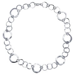 Alex Jona - Collana con catena a maglie di forma organica in argento sterling
