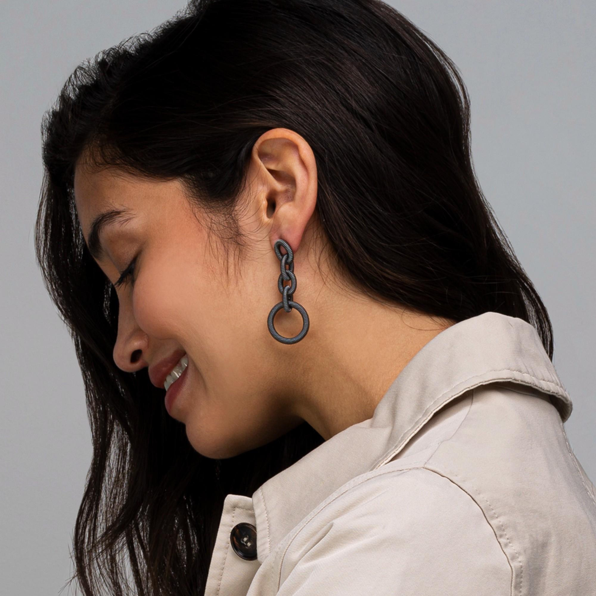 Alex Jona Sterling Silver Pendant Earrings In New Condition For Sale In Lugano, CH