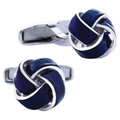 Gemelli Alex Jona in argento 925 con smalto blu e petrolio