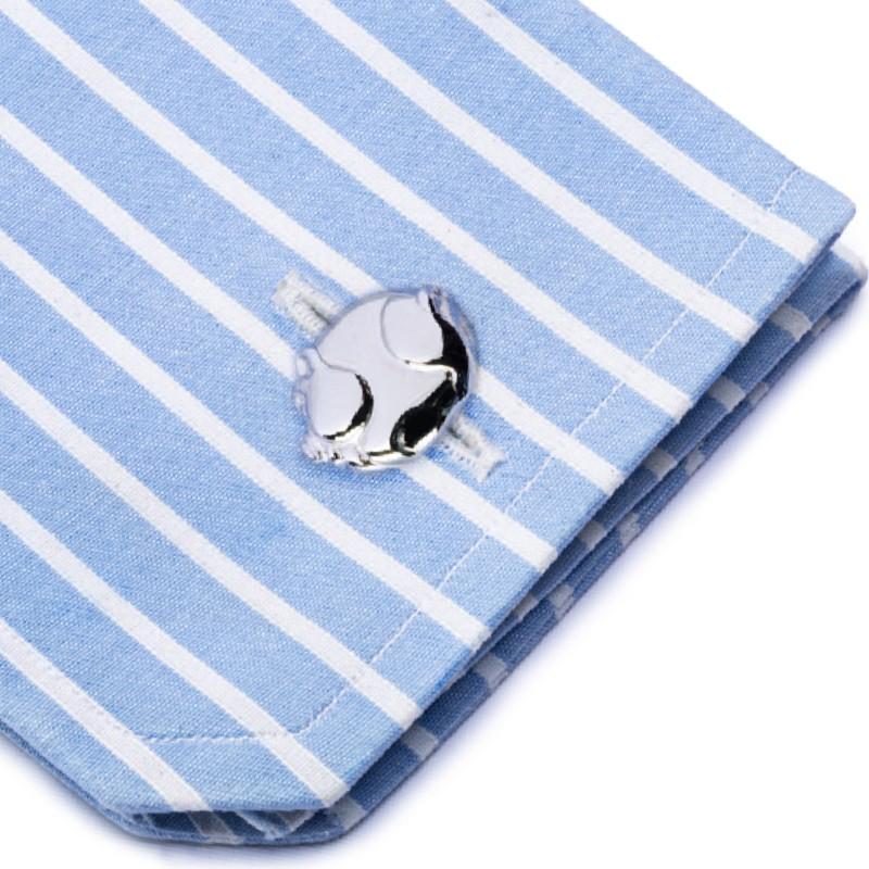 Men's Alex Jona Sterling Silver Pig Cufflinks For Sale