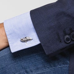 Alex Jona Sterling Silver Porsche Car Cufflinks