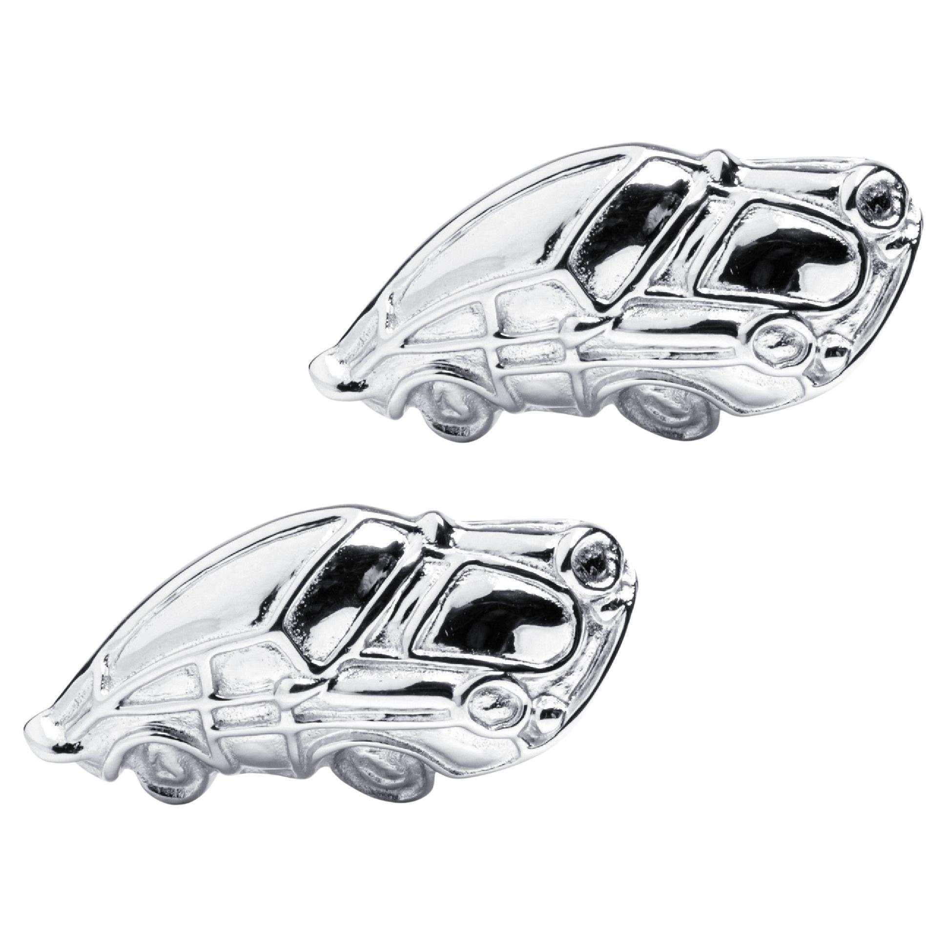 Alex Jona Boutons de manchette voiture Porsche en argent sterling