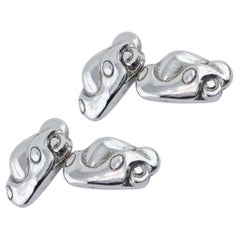 Alex Jona Sterling Silver Porsche Shape Cufflinks