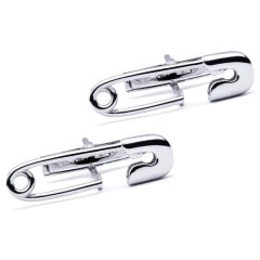 Alex Jona Sterling Silver Safety Pin Cufflinks