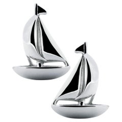 Alex Jona Sterling Silver Sail Boat Cufflinks