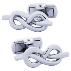 Boutons de manchette Alex Jona en argent Sterling Savoia Knot