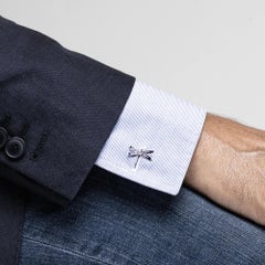 Alex Jona Sterling Silver Ski Cufflinks