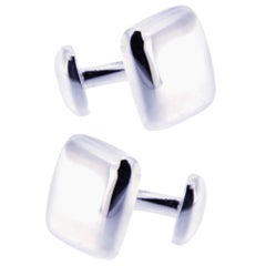 Alex Jona Sterling Silver Square Plain Cufflinks