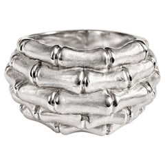 Anello vistoso Alex Jona in argento sterling con motivo a bambù e cinque file