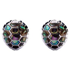 Alex Jona Sterling Silver Turtle Shell Cufflinks