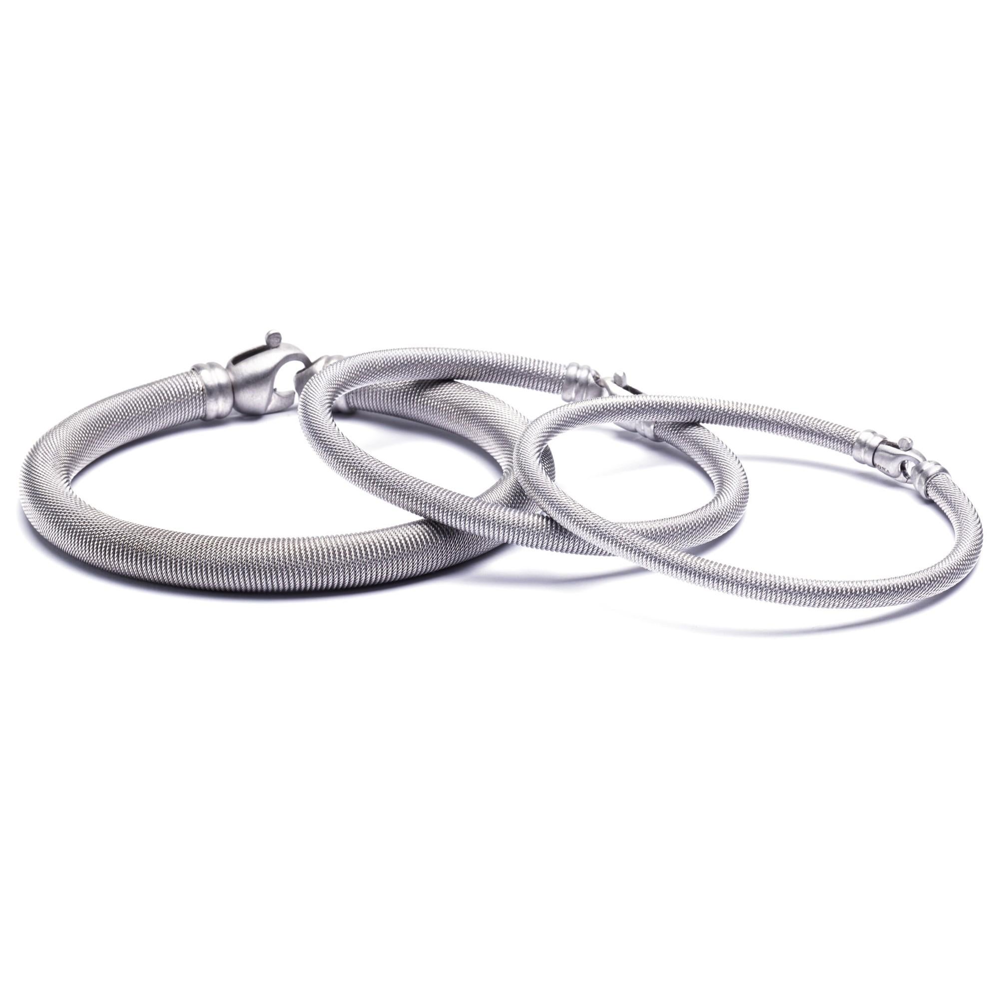 Alex Jona Sterling Silver Twisted Wire Bangle Bracelet For Sale 1