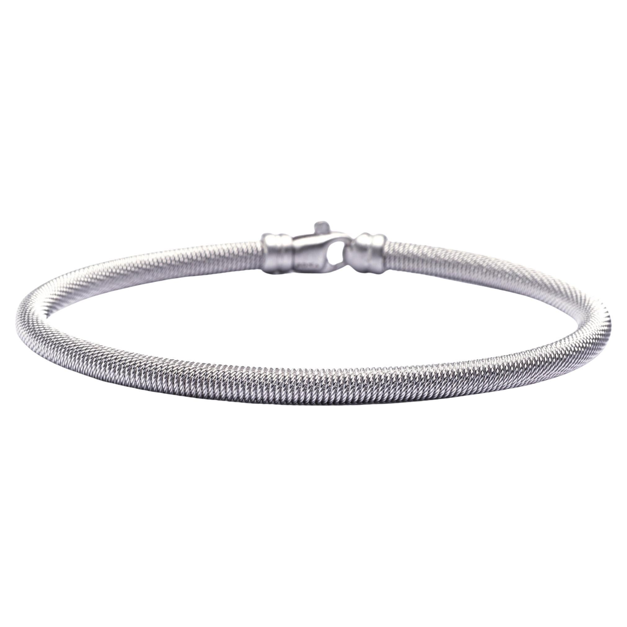Bracciale a filo ritorto Alex Jona in argento sterling