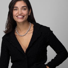 Alex Jona Sterling Silver Twisted Wire Chain Link Necklace