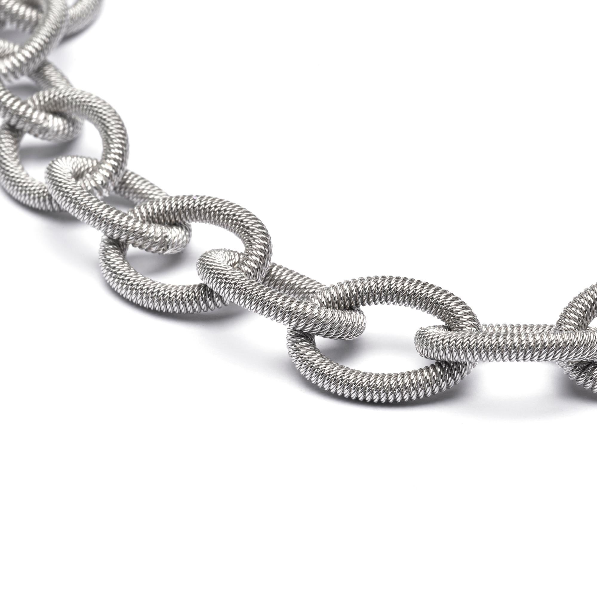 sterling silver chain link necklace