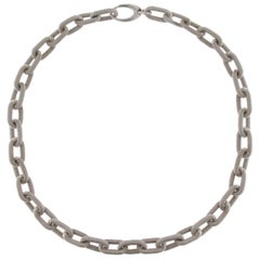 Alex Jona Sterling Silver Twisted Wire Chain Link Necklace