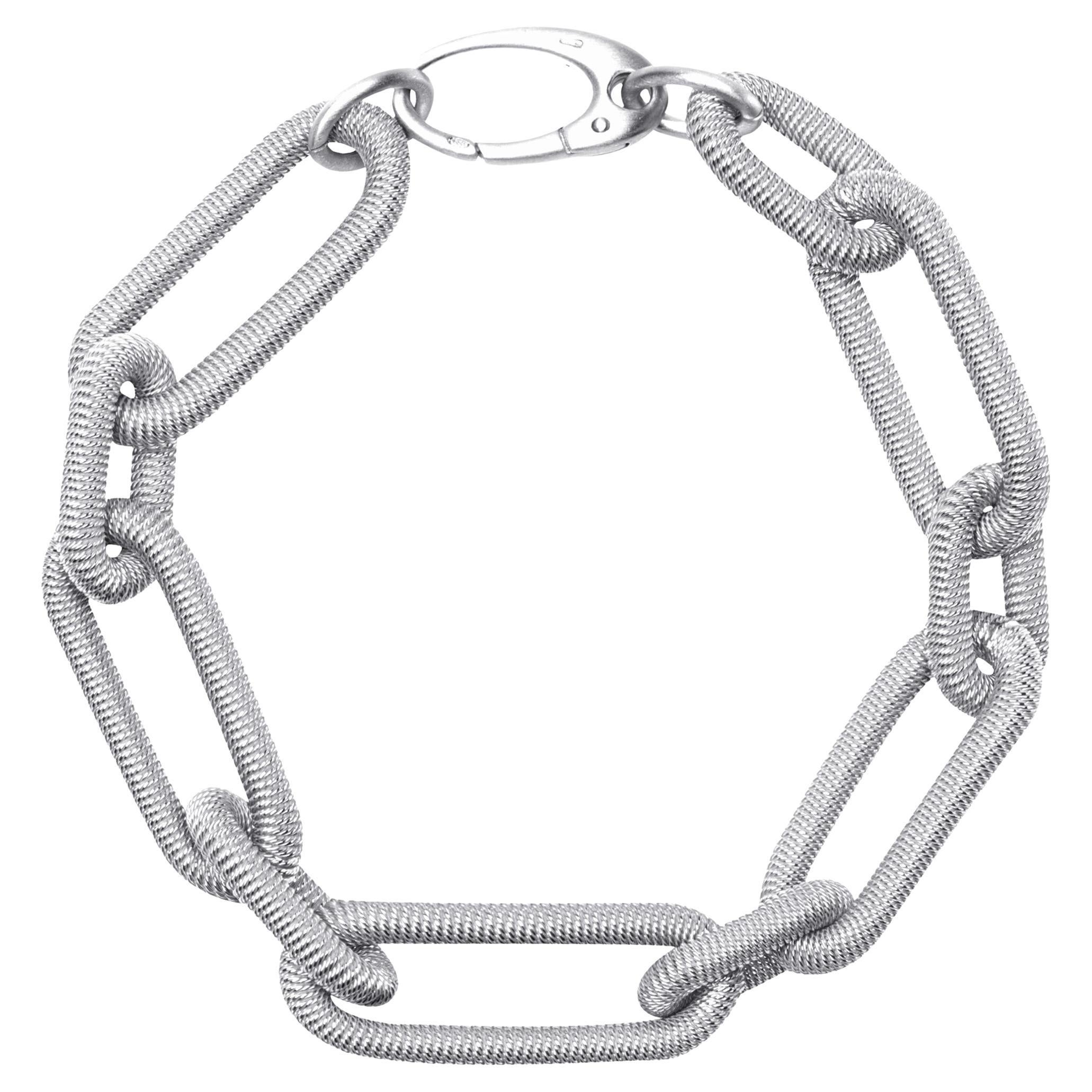 Sterlingsilber-Gliederarmband mit gedrehtem Draht von Jona