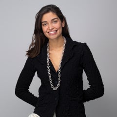 Alex Jona Sterling Silver Twisted Wire Long Chain Link Necklace