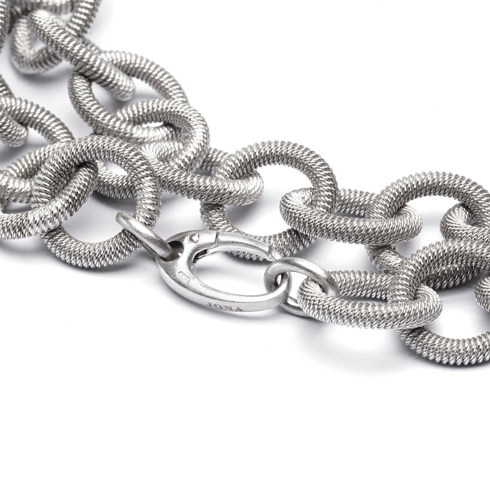 silver twist chain necklace