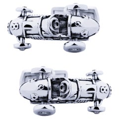 Alex Jona Sterling Silver Vintage Sports Car Cufflinks